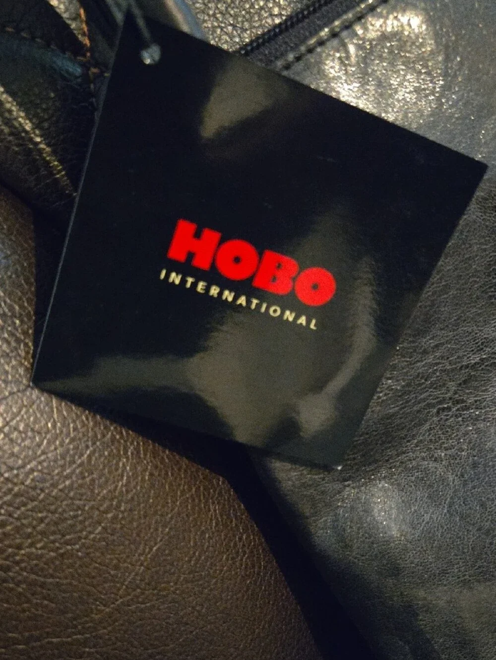 HOBO Classic Black Leather Tote Bag